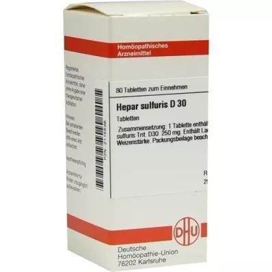 HEPAR SULFURIS D 30 tabletter, 80 stk