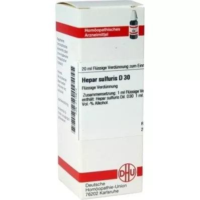 HEPAR SULFURIS D 30 Fortynning, 20 ml HEPAR SULFURIS D 30 Fortynning, 20 ml