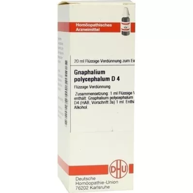 GNAPHALIUM POLYCEPHALUM D4 fortynning, 20 ml GNAPHALIUM POLYCEPHALUM D4 fortynning, 20 ml