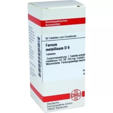 FERRUM METALLICUM D 6 tabletter, 80 stk FERRUM METALLICUM D 6 tabletter, 80 stk
