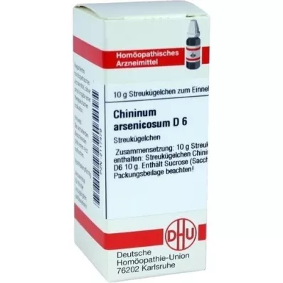 CHININUM ARSENICOSUM D 6 kuler, 10 g CHININUM ARSENICOSUM D 6 kuler, 10 g