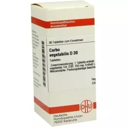 CARBO VEGETABILIS D 30 tabletter, 80 stk