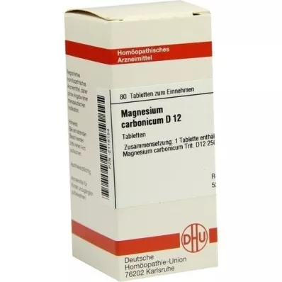 MAGNESIUM CARBONICUM D 12 tabletter, 80 stk MAGNESIUM CARBONICUM D 12 tabletter, 80 stk