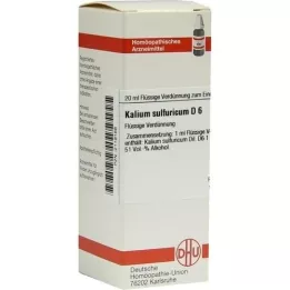 KALIUM SULFURICUM D6 Fortynning, 20 ml
