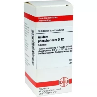ACIDUM PHOSPHORICUM D 12 tabletter, 80 stk ACIDUM PHOSPHORICUM D 12 tabletter, 80 stk