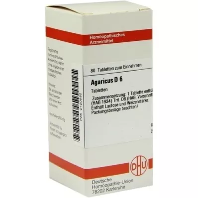 AGARICUS D 6 tabletter, 80 stk AGARICUS D 6 tabletter, 80 stk