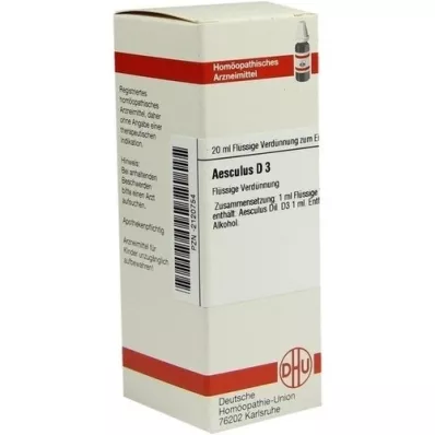 AESCULUS D3 fortynning, 20 ml AESCULUS D3 fortynning, 20 ml