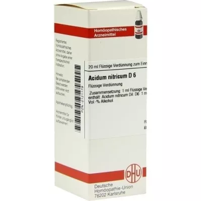 ACIDUM NITRICUM D6 Fortynning, 20 ml