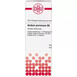ACIDUM PICRINICUM D6 Fortynning, 20 ml