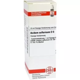 ACIDUM SULFURICUM D6 Fortynning, 20 ml