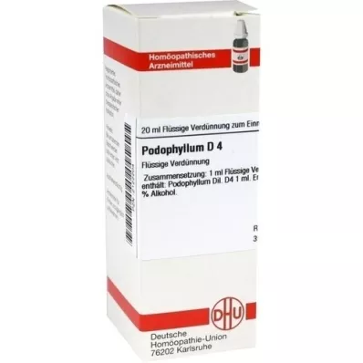 PODOPHYLLUM D4 fortynning, 20 ml PODOPHYLLUM D4 fortynning, 20 ml