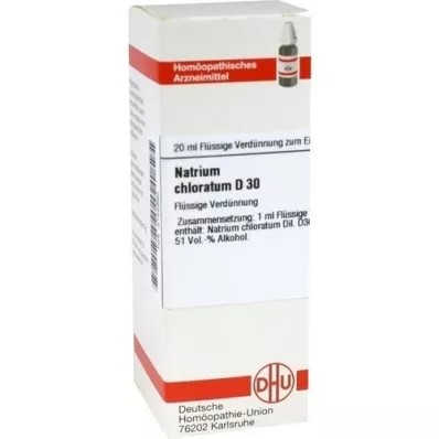 NATRIUM CHLORATUM D 30 Fortynning, 20 ml NATRIUM CHLORATUM D 30 Fortynning, 20 ml