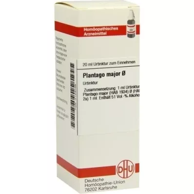 PLANTAGO MAJOR Modertinktur, 20 ml PLANTAGO MAJOR Modertinktur, 20 ml