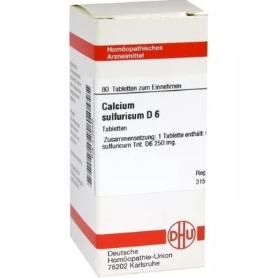 CALCIUM SULFURICUM D 6 tabletter, 80 stk