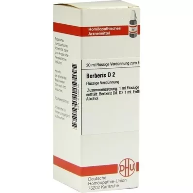 BERBERIS D 2 Fortynning, 20 ml BERBERIS D 2 Fortynning, 20 ml