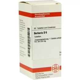 BERBERIS D 6 tabletter, 80 stk