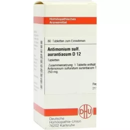 ANTIMONIUM SULFURATUM aurantiacum D 12 tabletter, 80 stk