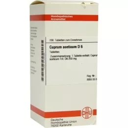 CUPRUM ACETICUM D 6 tabletter, 200 stk