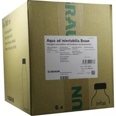 AQUA AD injectabilia med kombinasjonshette infusjonsløsning, 6X1000 ml AQUA AD injectabilia med kombinasjonshette infusjonsløsning, 6X1000 ml