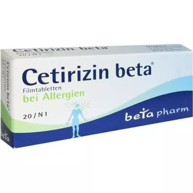 CETIRIZIN beta filmdrasjerte tabletter, 20 stk