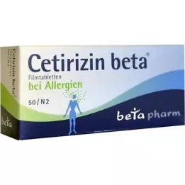 CETIRIZIN beta filmdrasjerte tabletter, 50 stk