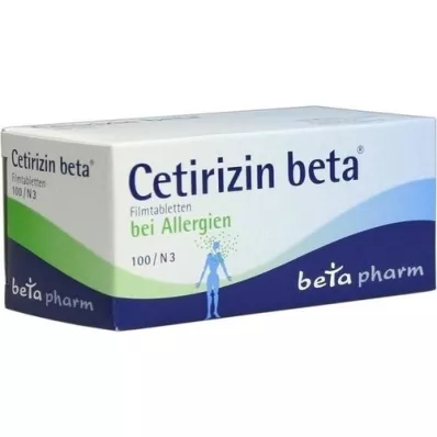 CETIRIZIN beta filmdrasjerte tabletter, 100 stk