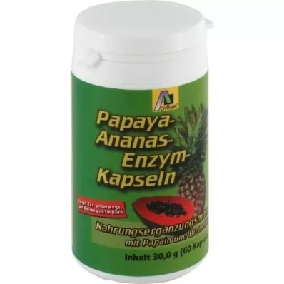 PAPAYA ANANAS Enzymkapsler, 60 stk PAPAYA ANANAS Enzymkapsler, 60 stk