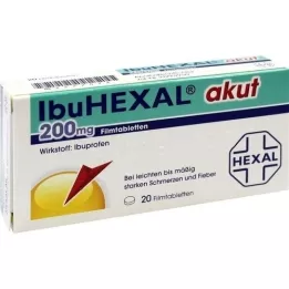 IBUHEXAL akutt 200 filmdrasjerte tabletter, 20 stk