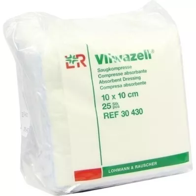 VLIWAZELL Absorberende kompresser usterile 10x10 cm, 25 stk VLIWAZELL Absorberende kompresser usterile 10x10 cm, 25 stk
