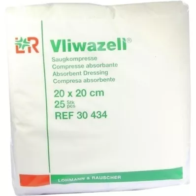 VLIWAZELL Sugekompresser usterile 20x20 cm, 25 stk VLIWAZELL Sugekompresser usterile 20x20 cm, 25 stk