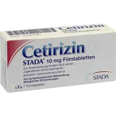 CETIRIZIN STADA 10 mg filmdrasjerte tabletter, 7 stk CETIRIZIN STADA 10 mg filmdrasjerte tabletter, 7 stk