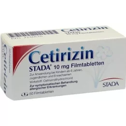 CETIRIZIN STADA 10 mg filmdrasjerte tabletter, 50 stk