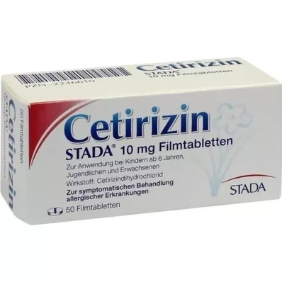 CETIRIZIN STADA 10 mg filmdrasjerte tabletter, 50 stk