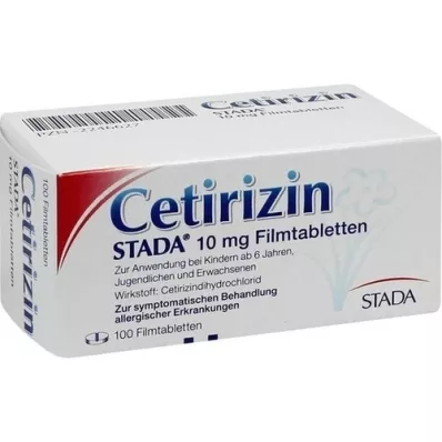 CETIRIZIN STADA 10 mg filmdrasjerte tabletter, 100 stk CETIRIZIN STADA 10 mg filmdrasjerte tabletter, 100 stk