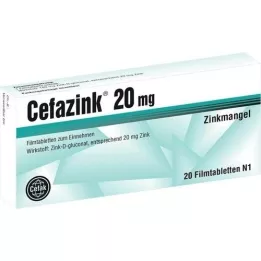 CEFAZINK 20 mg filmdrasjerte tabletter, 20 stk