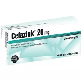 CEFAZINK 20 mg filmdrasjerte tabletter, 100 stk