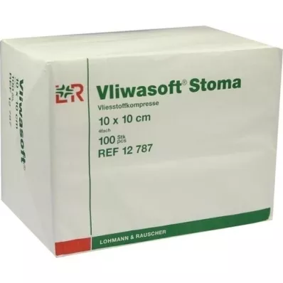 VLIWASOFT Stomi komprimerer 10x10 cm 4 ganger, 100 stykker VLIWASOFT Stomi komprimerer 10x10 cm 4 ganger, 100 stykker
