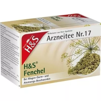 H&S Fennikel te ublandet filterpose, 20X2,2 g H&S Fennikel te ublandet filterpose, 20X2,2 g