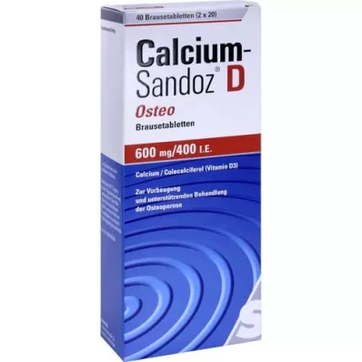 CALCIUM SANDOZ D Osteo brusetabletter, 40 stk CALCIUM SANDOZ D Osteo brusetabletter, 40 stk
