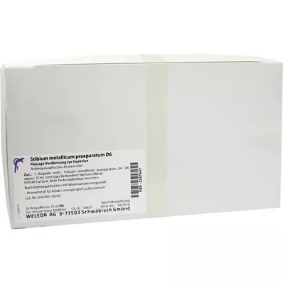 STIBIUM METALLICUM PRAEPARATUM D 6 ampuller, 50X10 ml STIBIUM METALLICUM PRAEPARATUM D 6 ampuller, 50X10 ml