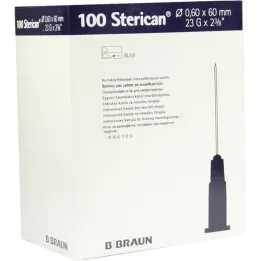 STERICAN Kanyler 23 Gx2 2/5 0,6x60 mm, 100 stykker