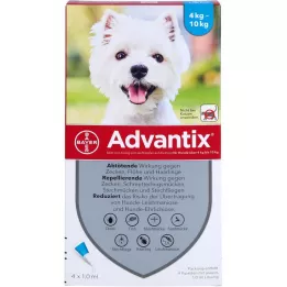 ADVANTIX Spot-on Lsg.z.Auftr.a.d.H.f. Hund 4-10 kg, 4 stk