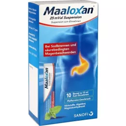 MAALOXAN 25 mVal suspensjon, 10X10 ml