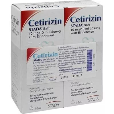 CETIRIZIN STADA Juice 10 mg/10 ml, 150 ml CETIRIZIN STADA Juice 10 mg/10 ml, 150 ml