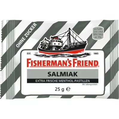 FISHERMANS FRIEND Salmiakk uten sukkerpastiller, 25 g FISHERMANS FRIEND Salmiakk uten sukkerpastiller, 25 g