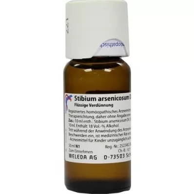 STIBIUM ARSENICOSUM D 8 Fortynning, 50 ml STIBIUM ARSENICOSUM D 8 Fortynning, 50 ml