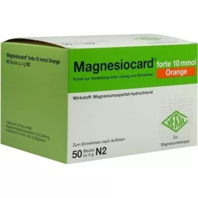 MAGNESIOCARD forte 10 mmol Orange Plv.z.H.e.L.z.E., 50 stk MAGNESIOCARD forte 10 mmol Orange Plv.z.H.e.L.z.E., 50 stk