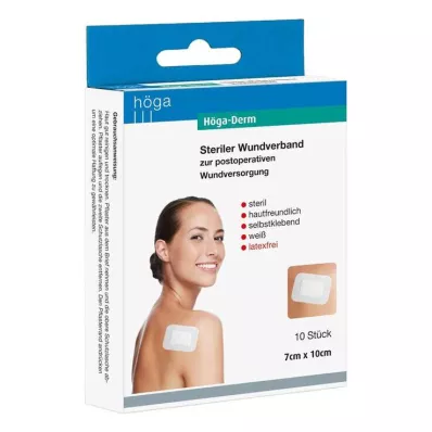 HÖGA-DERM Sterilt plaster 70x100 mm, 10 stk