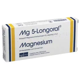 MG 5 LONGORAL Tyggetabletter, 20 stk
