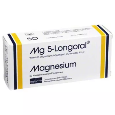 MG 5 LONGORAL Tyggetabletter, 50 stk MG 5 LONGORAL Tyggetabletter, 50 stk